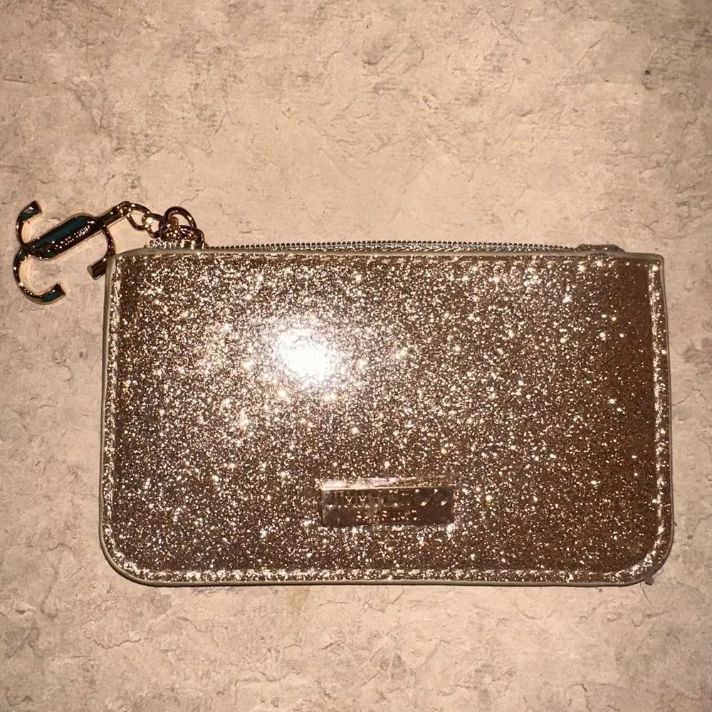 Jimmy Choo Perfume Gold Glitter Zip Pouch